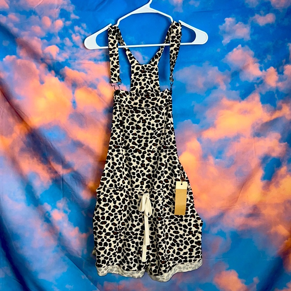 Never Worn Cheetah Short Overalls!